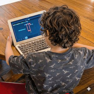 Child using Purple Computer
